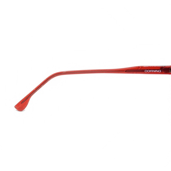 Corning Vintage 4081M Translucent Red Round Sunglasses Gray Lens 70-20 135 Italy - Picture 10 of 12